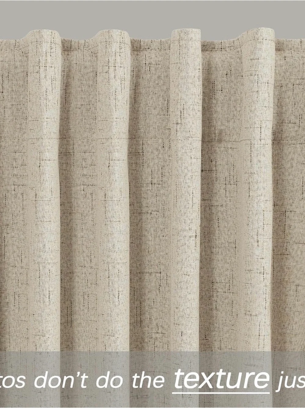 Beige Linen Blackout Curtains Drapes Living Room Light Tan Thermal 52w × 84in